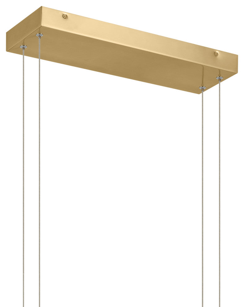 Jestin 46" LED Linear Chandelier, Champagne Gold
