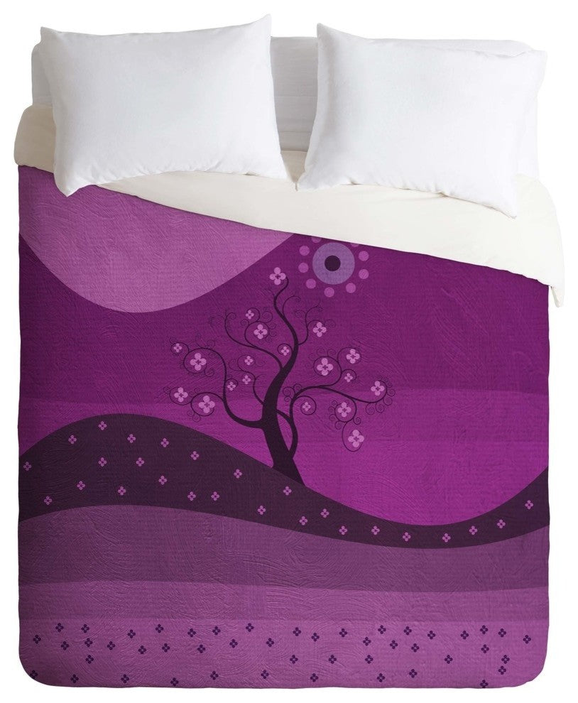 Deny Designs Viviana Gonzalez Radiant Orchid Landscape Duvet Cover - Lightweight
