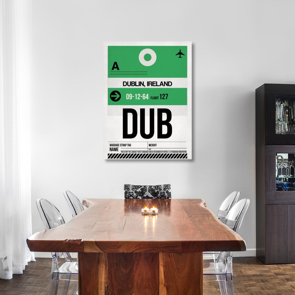 "DUB Dublin Luggage Tag 1" Fine Art Print