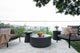 Rome 34" Round Concrete Coffee Table, Slate Black