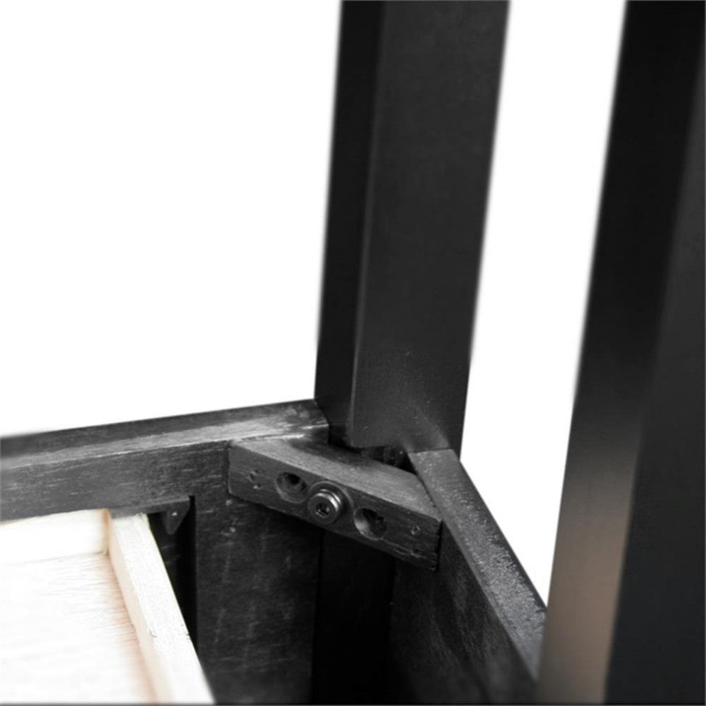 Leick Furniture Wood Mission Console Table in Slate Black