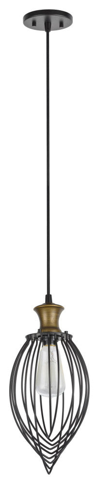 61049, 1-Light Hanging Mini Pendant Ceiling Light, 7" Wide, Oil Rubbed Bronze