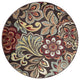 Dilek Transitional Floral Area Rug, Brown, 5'3'' Round