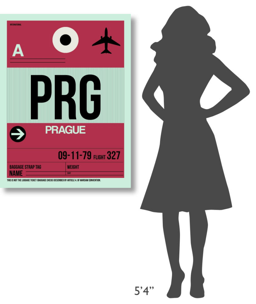 "PRG Prague Luggage Tag 2" Fine Art Print