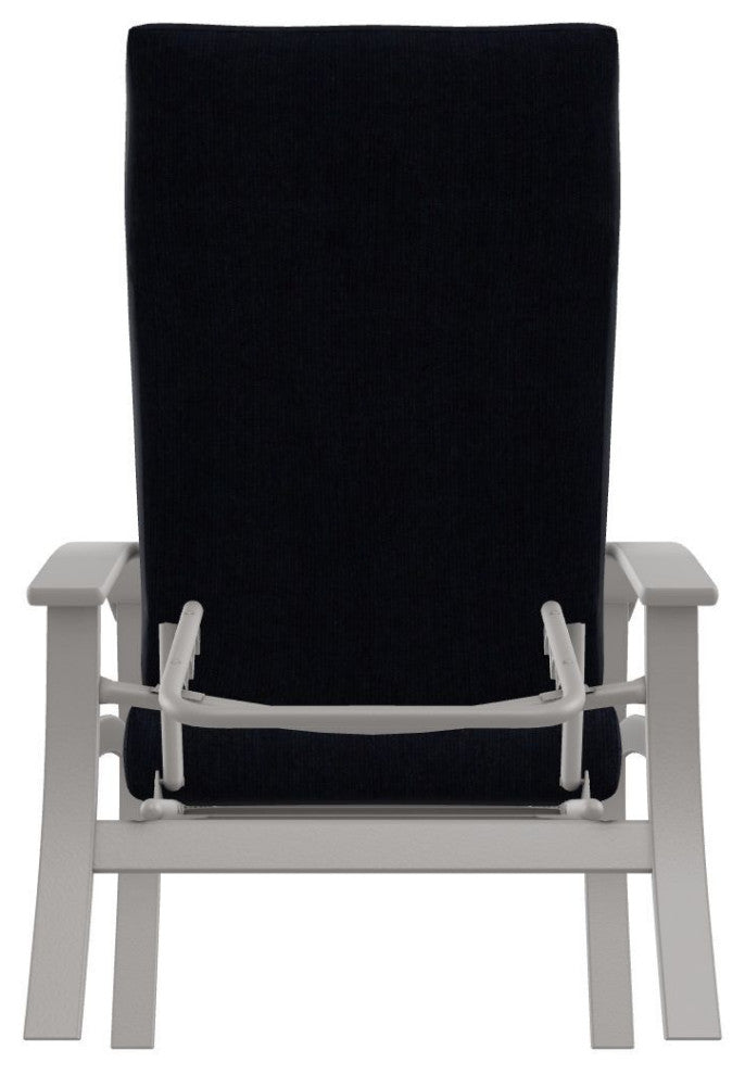 Belle Isle Cushion Outdoor Adjustable Back Chair, Indigo/Warm Gray
