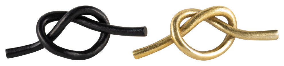 Metal, 12", Single Knot Deco, Gold