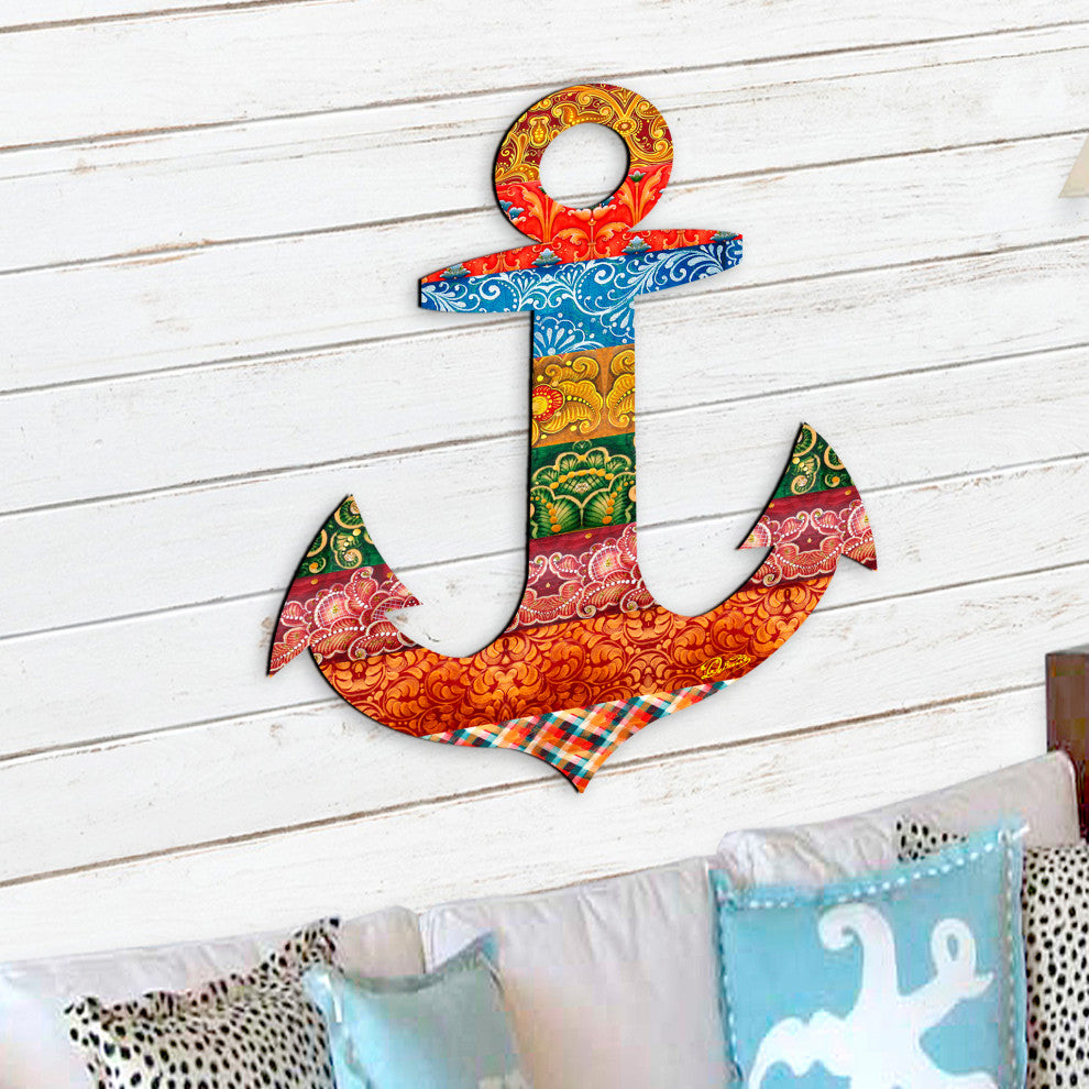 Decorated Anchor Wooden Door