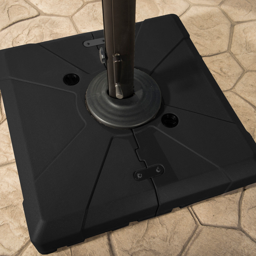 Modular 10ft Sunbrella Outdoor Round Patio Umbrella, Navy Blue