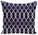 Charleston Geometric Print Pillow, Spring Navy, 16"x16"