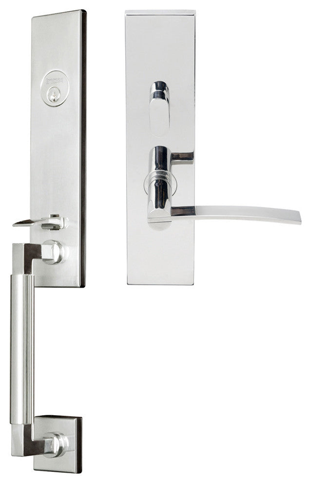 Horizon Lever, Mortise Entry Handleset, Right Hand, Polished Stainless Steel