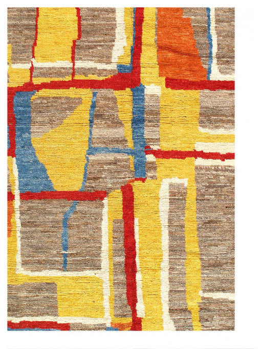 Multi Color Fine Hand Knotted Moroccan 9'5"x14'
