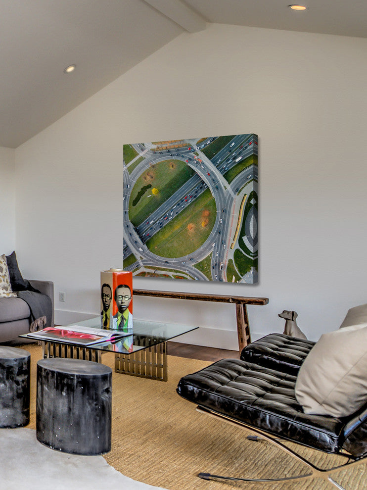 "Traffic Circles" Print on Canvas by Karolis Janulis