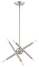 Livex Lighting Soho 6 Light Brushed Nickel Petite Chandelier