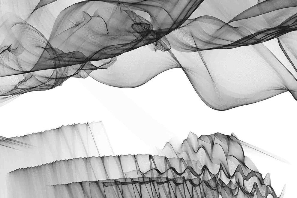 "Abstract Black and White 17-19-50" Print on Canvas by Irena Orlov