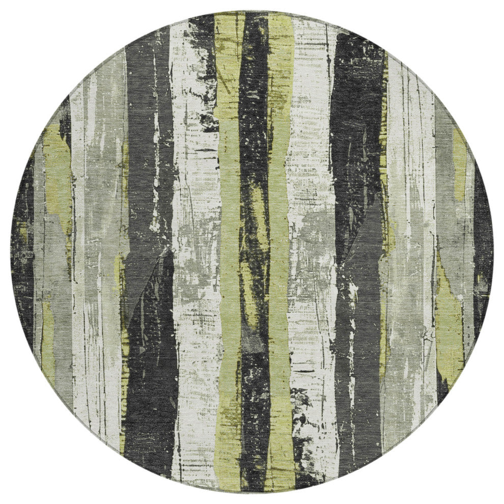 Machine Washable Indoor/Outdoor Chantille ACN1872 Aloe 8' x 8' Round Rug