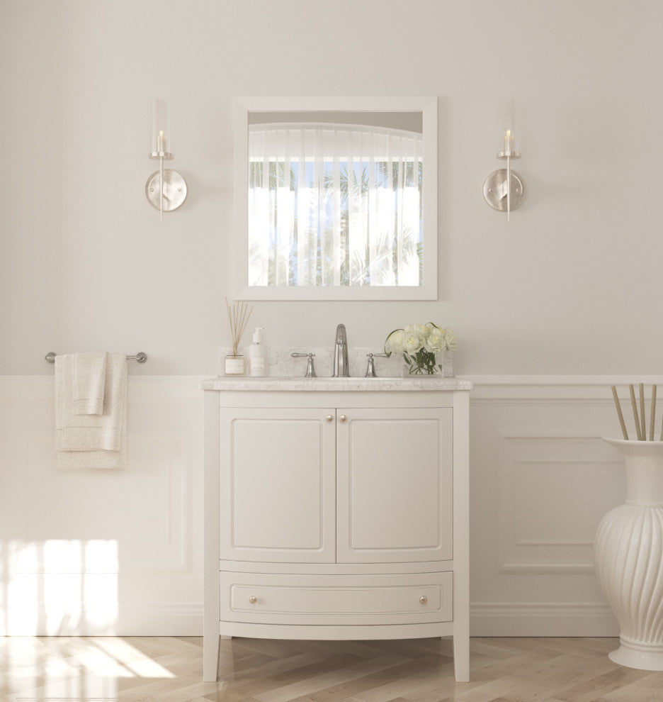 Estella Single Vanity, White, 32"