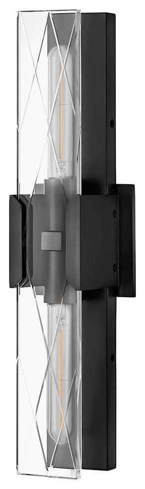 Hinkley Monte Large Two Light Sconce, Black Oxide
