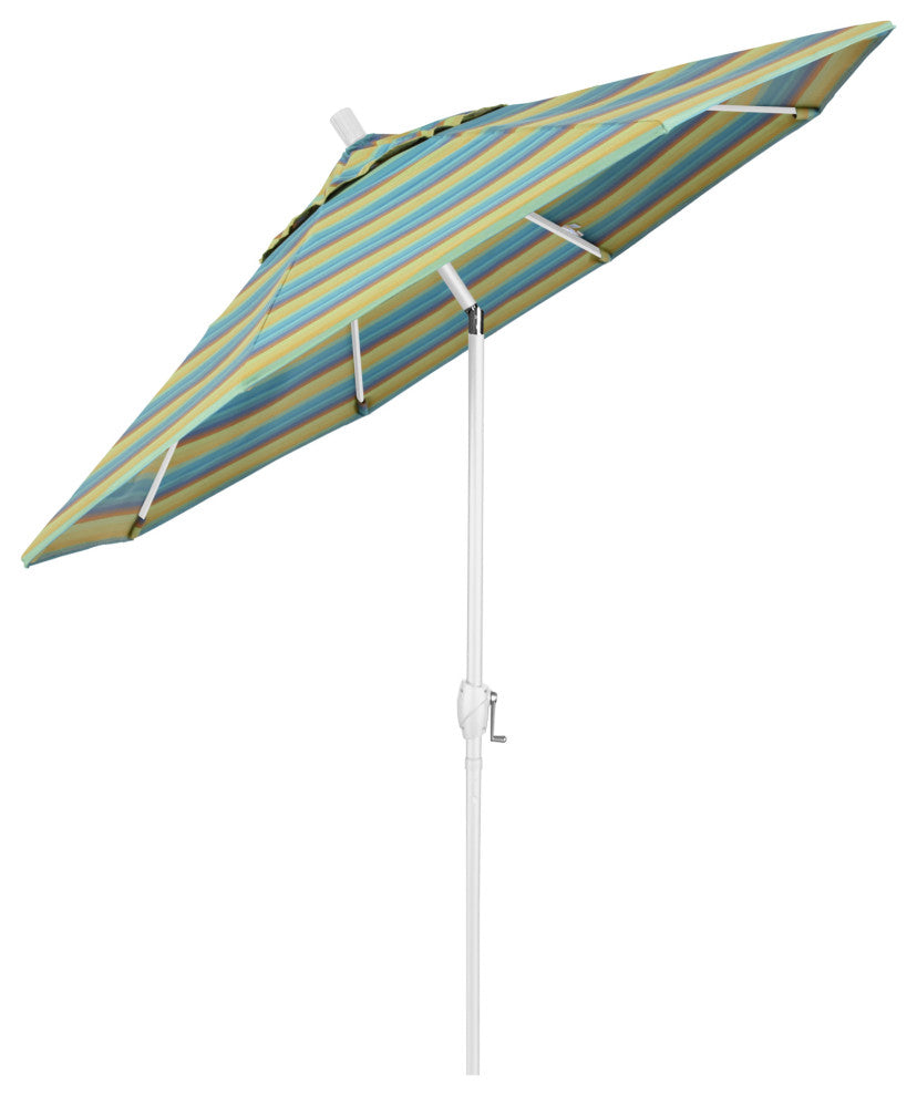9' Aluminum Umbrella Push Tilt, Sunbrella, Astoria Lagoon