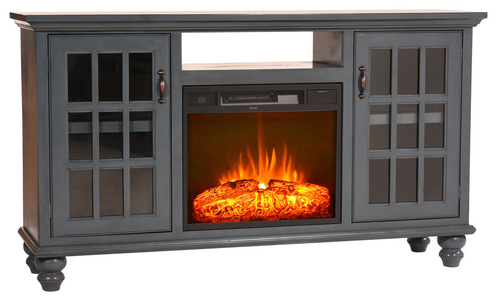 Eagle Furniture, 65" Electric Fireplace TV Console, Soft White