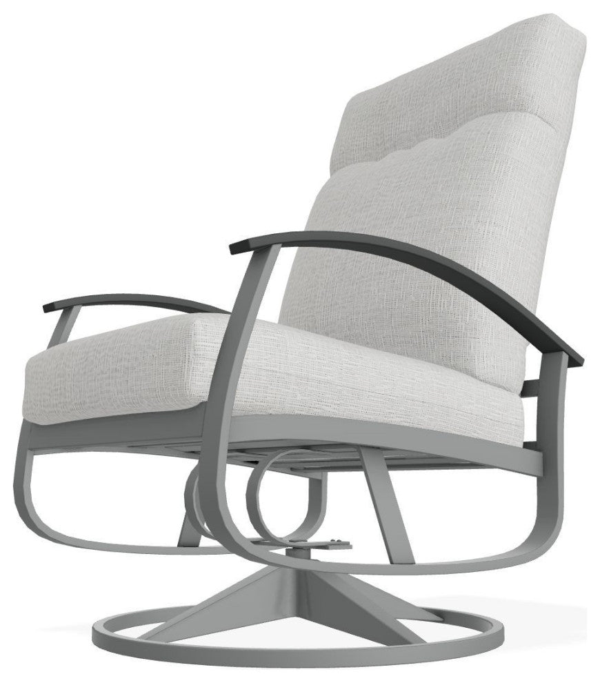 Belle Isle Cushion Deep Seat Outdoor Swivel Rocker, Grasscloth Cloud/Graphite