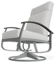 Belle Isle Cushion Deep Seat Outdoor Swivel Rocker, Grasscloth Cloud/Graphite