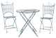 Safavieh Belen Bistro Set, One Table and Two Chairs Antique Blue