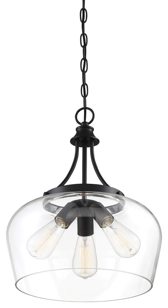 Octave 3-Light Pendant, Black