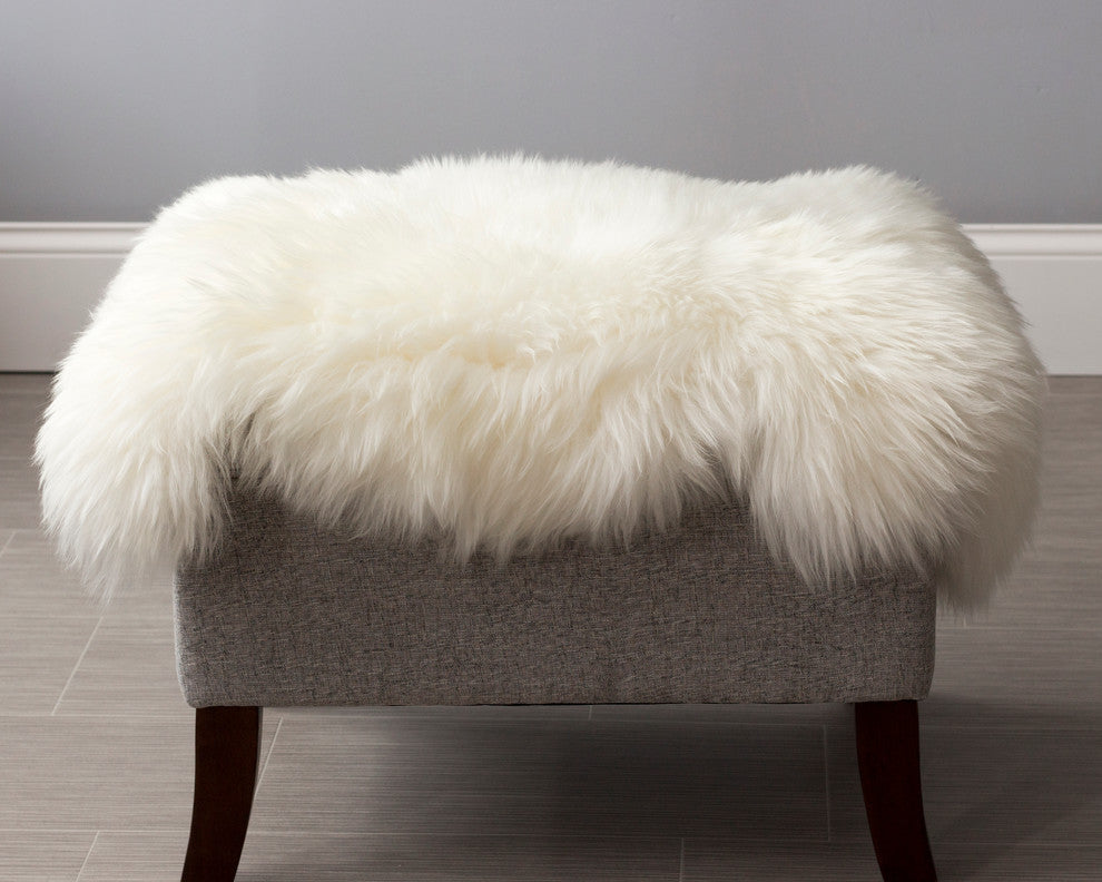 Genuine Sheepskin Rug, Ivory, Single Pelt