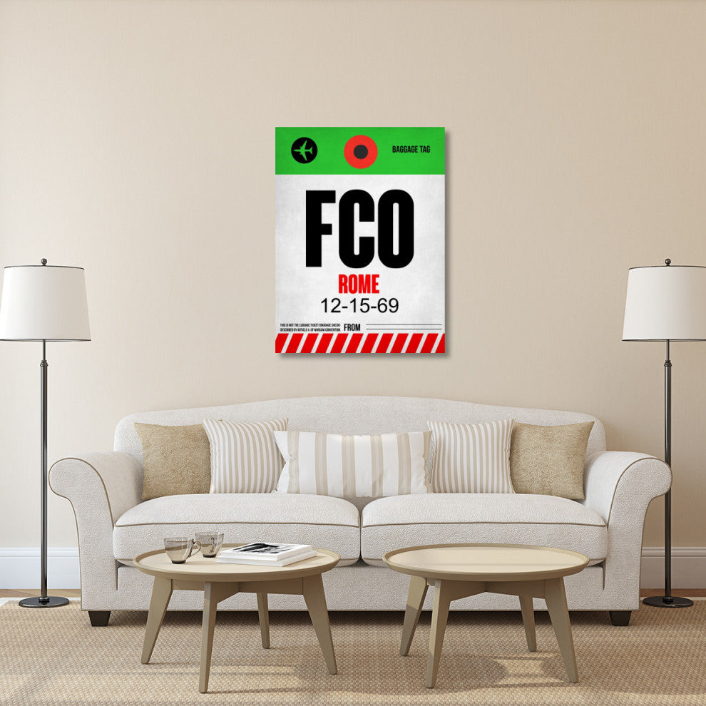 "FCO Rome Luggage Tag 1" Fine Art Print