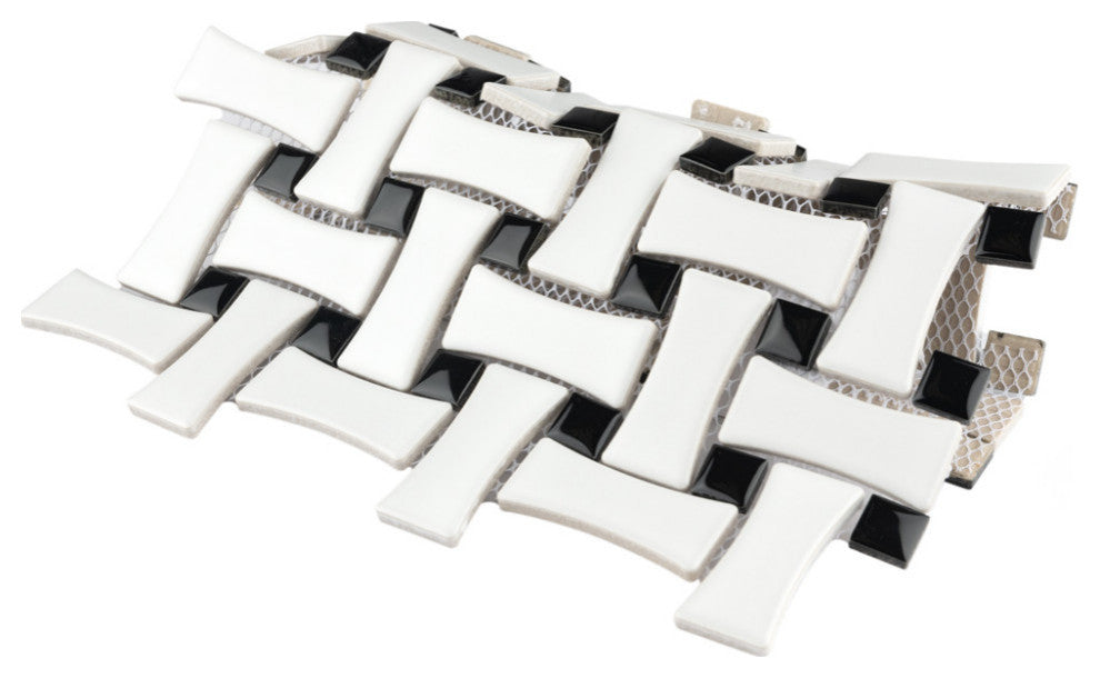 Metro Dog Bone Basketweave Porcelain Floor and Wall Tile (7.1 sqft./case)