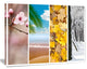 Four Seasons World Collage, Landscape Canvas Art Print, 20"x12"