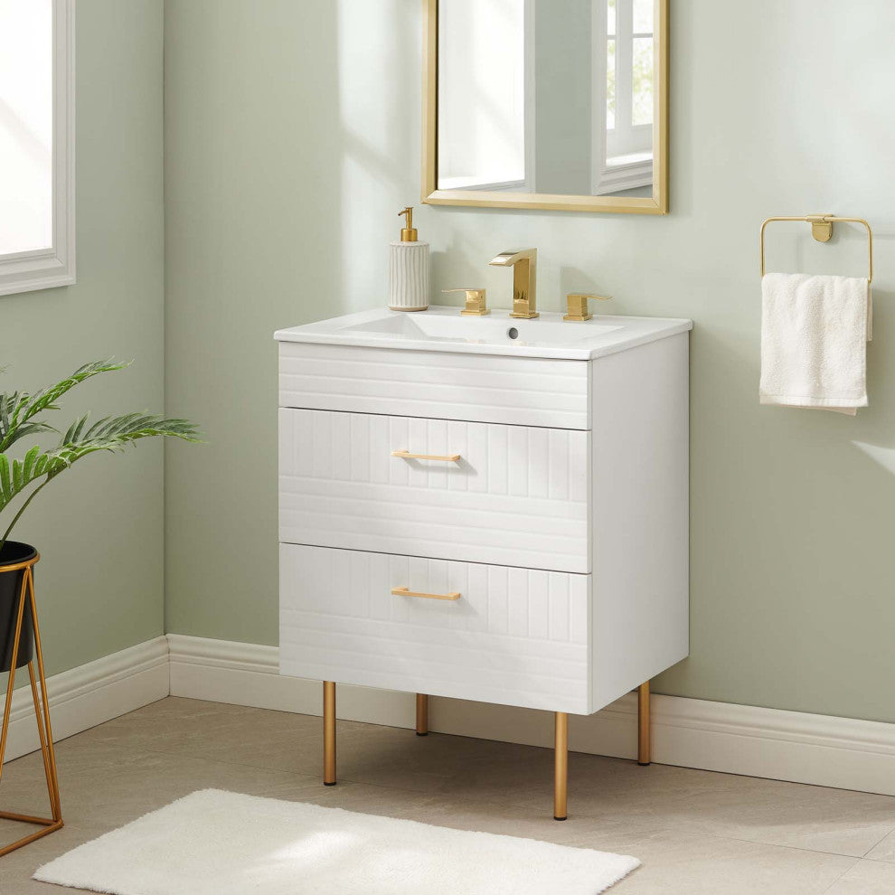 Daybreak 24" Bathroom Vanity, White White