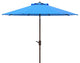 Safavieh Ortega 9' Auto Tilt Crank Umbrella, Pacific Blue
