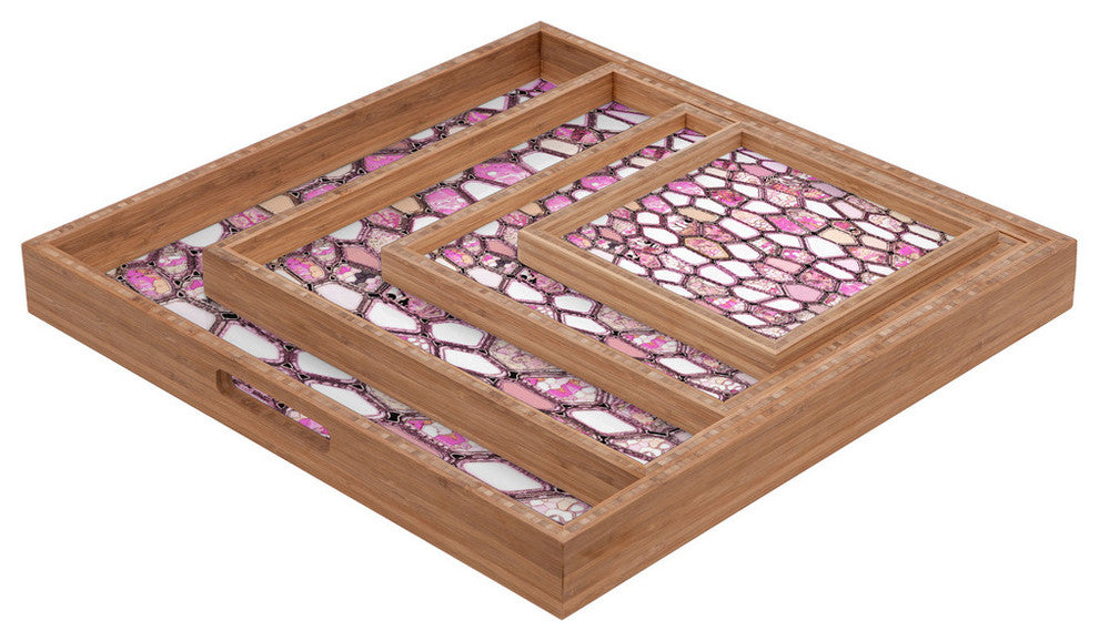 Deny Designs Ingrid Padilla Pink Cells Square Tray