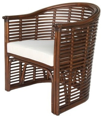 Knox Rattan Tub Chair, Earth Tone Brown