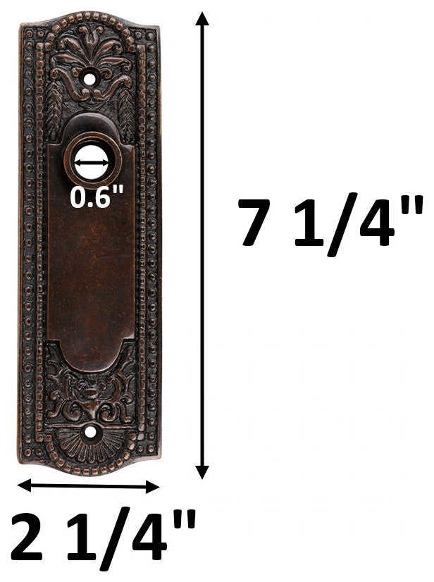 Black Door Plate Bronze Solid Brass Finish Without Keyhole Renovators Supply