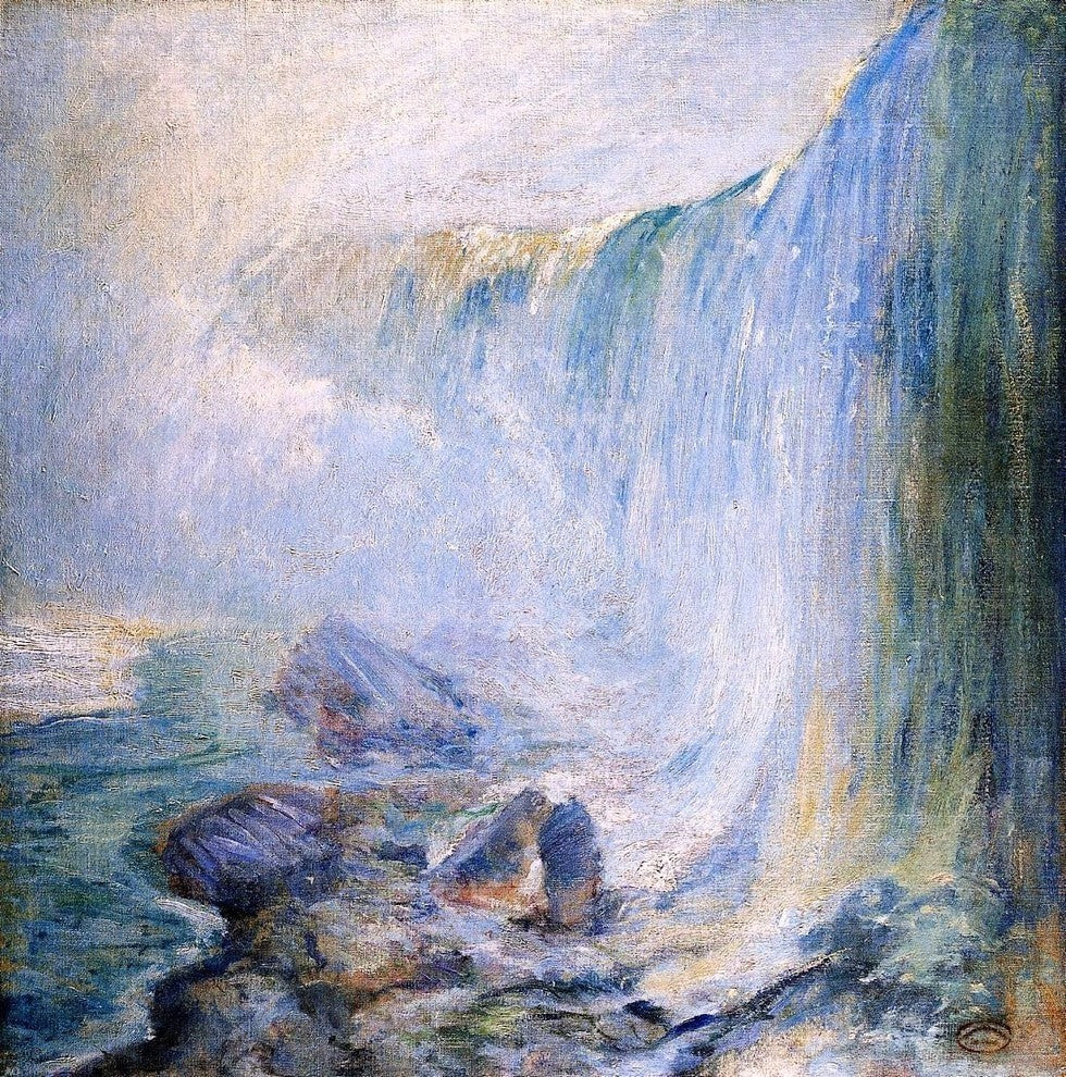John Twachtman Niagara Falls Premium Canvas Print