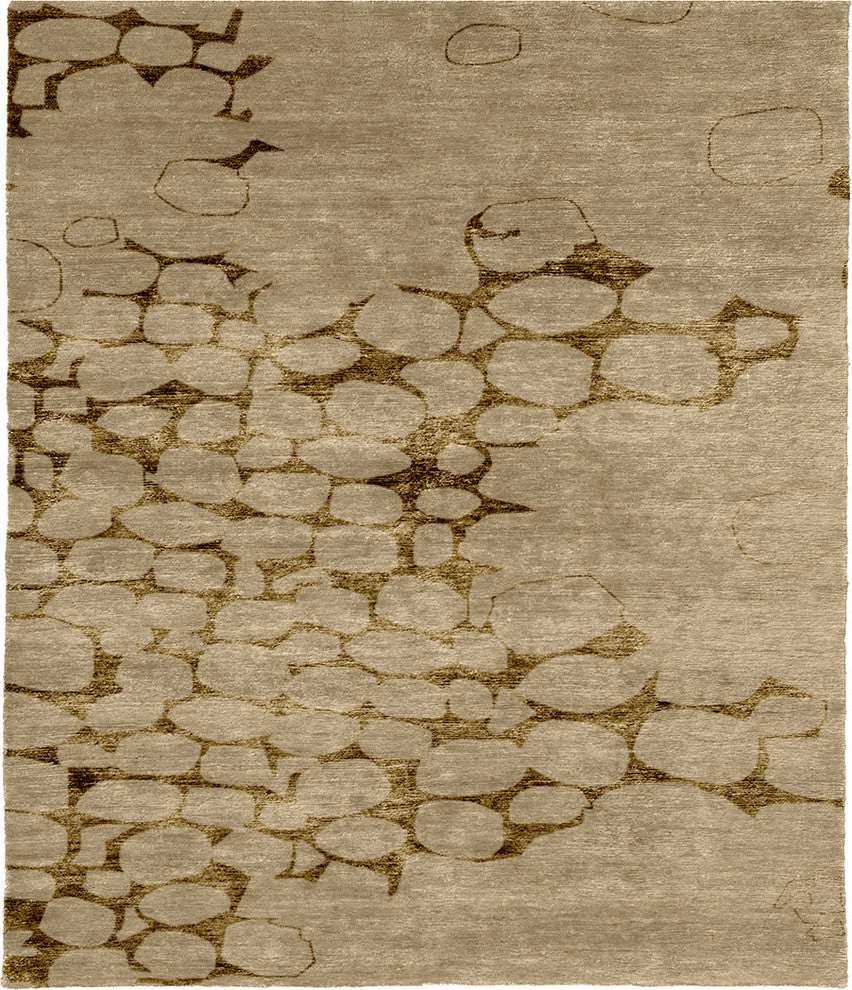 Verbena B Hand Knotted Tibetan Rug, 6' Square