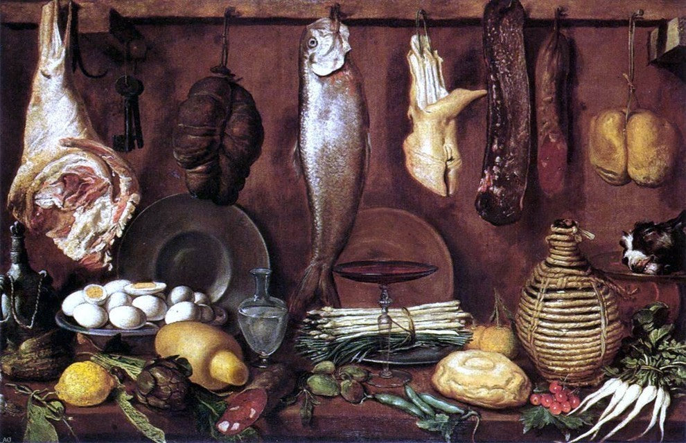 Jacopo Da Empoli Kitchen StillLife Premium Canvas Print