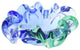 GlassOfVenice Murano Glass Sommerso Centerpiece Bowl - Green and Blue