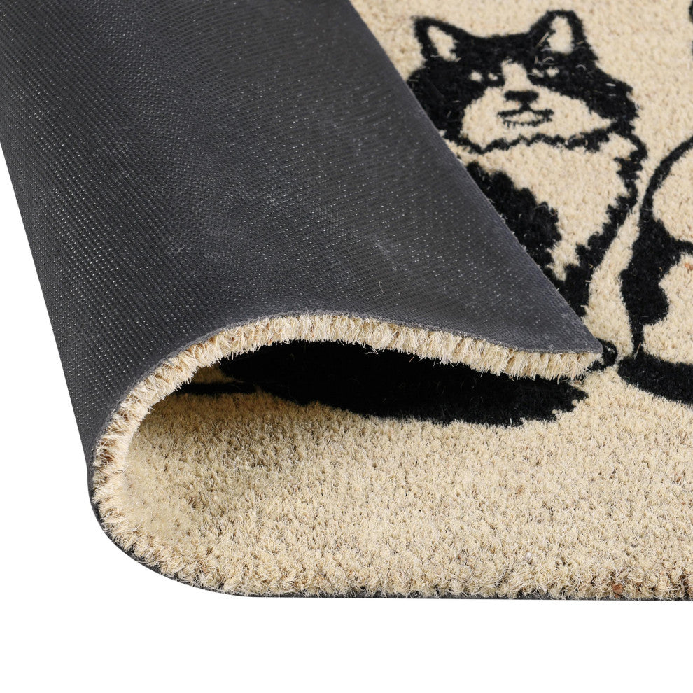 Kitty Crew 24x36 Coir Doormat by Kosas Home