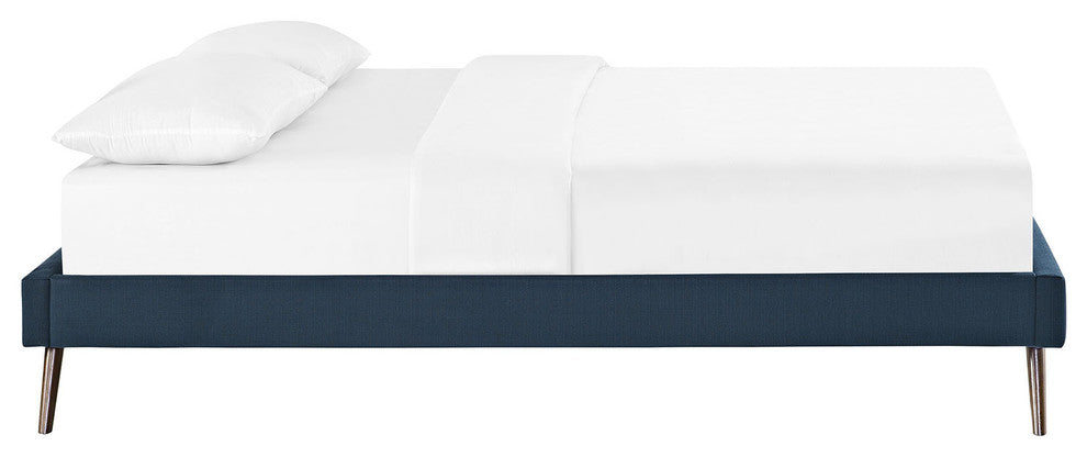 Modway Bedroom Helen King Fabric Bed Frame With Round Splayed Legs