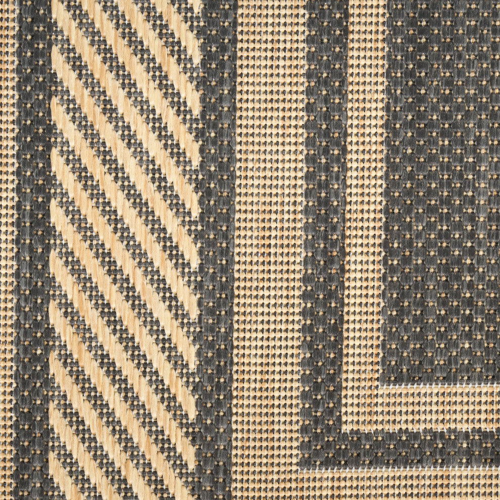 Nourison Horizon Indoor/Outdoor 8' x 10' Charcoal Modern Rug