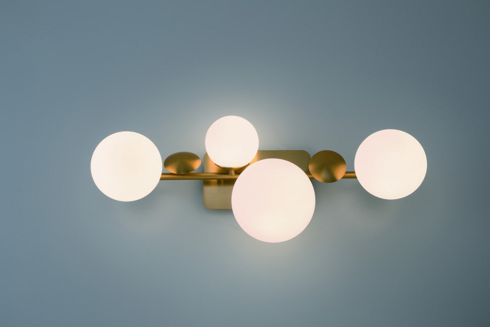 Vine, Vanity, 3Lt, Gold, Opal Glass