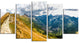 "Low Tatras Hike Panorama" Landscape Wall Art Canvas Print, 5 Panels, 60"x32"