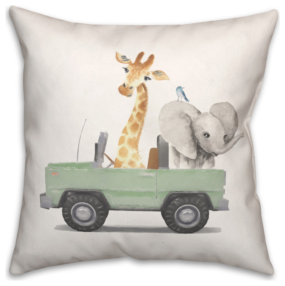 Cruisin Animals 18"x18" Spun Poly Pillow