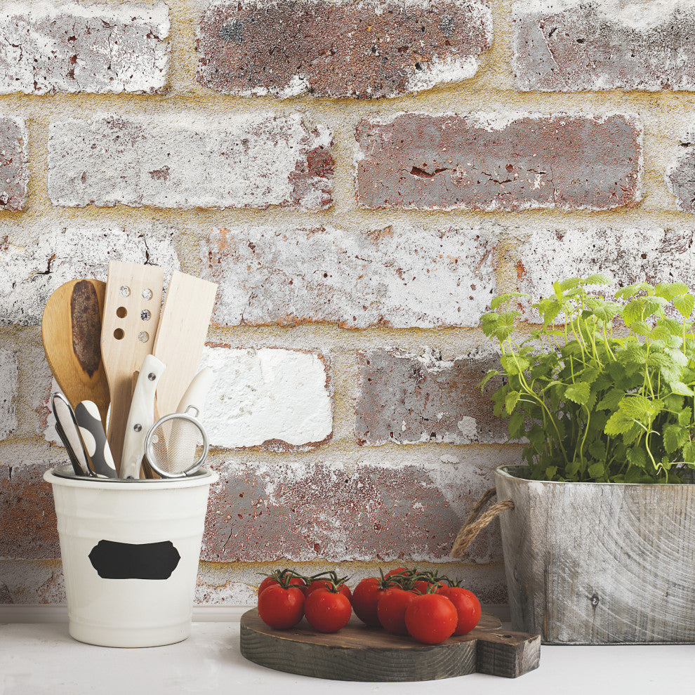 Reclaimed Brick Peel and Stick Wallpaper