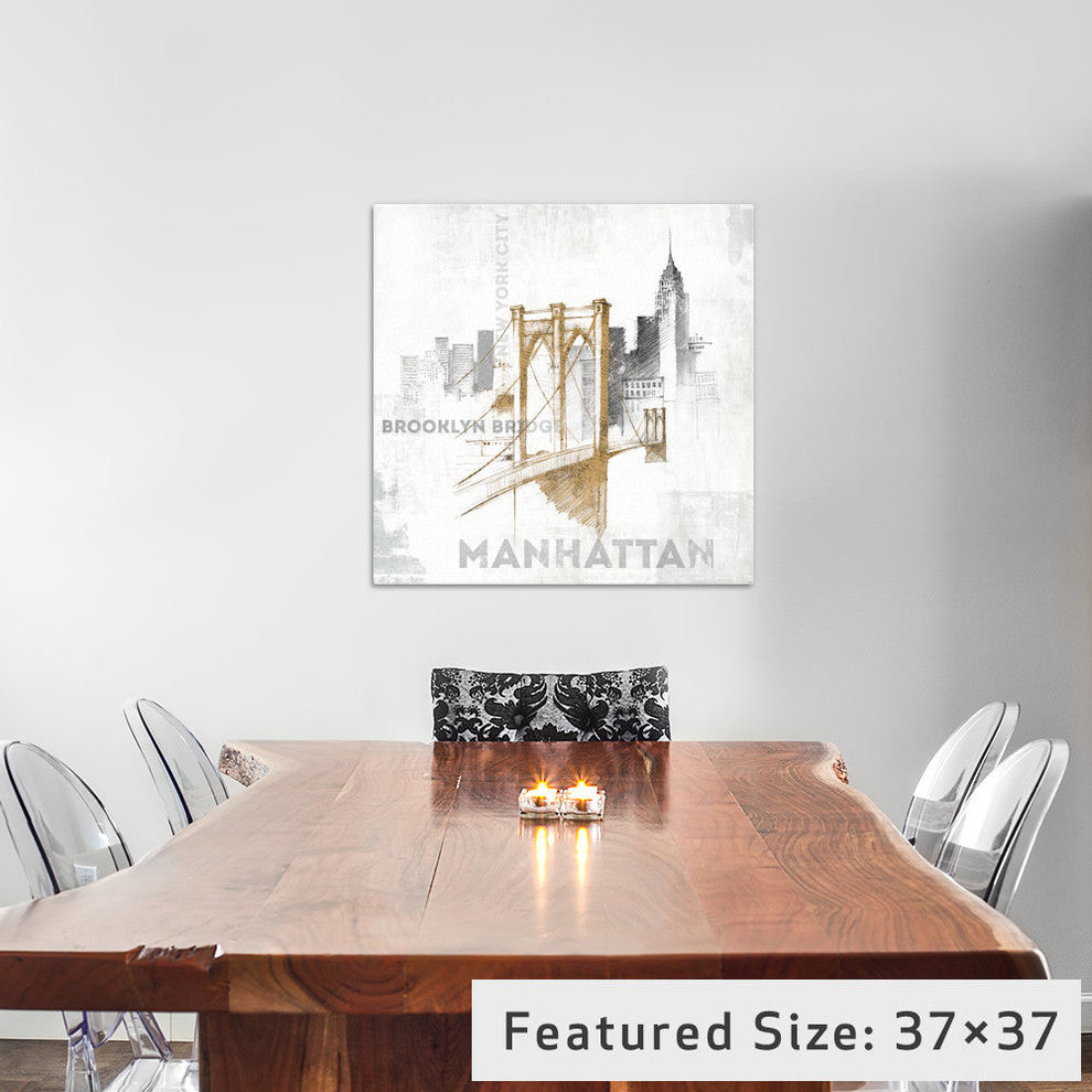 "Brooklyn Bridge" by All That Glitters, 12x12x1.5