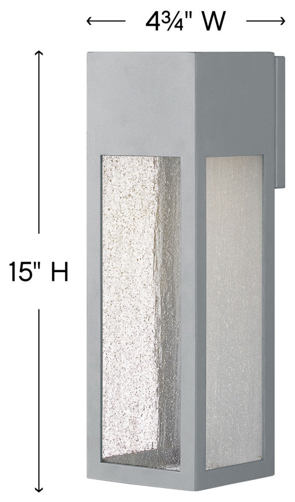 Hinkley Rook Medium Wall Mount Lantern, Titanium