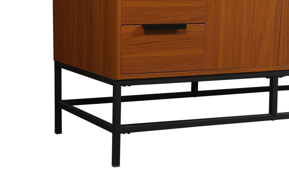 Home Living 22" Modern Teak-Light Bathroom Vanity